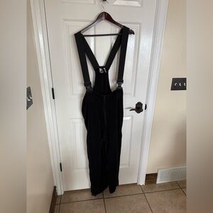 polartec black fleece bibs xl long unisex